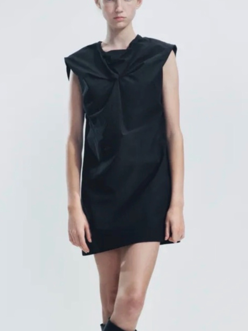 Zara Knotted Mini Dress (Zw Collection) S Nwt